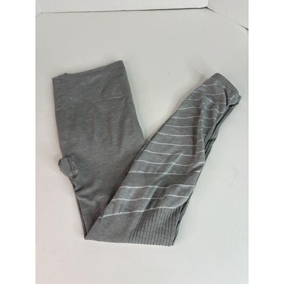 Blanqi Pants - Blanqi Maternity Leggings, Medium, Grey, Stretch Leggings, Striped Legs